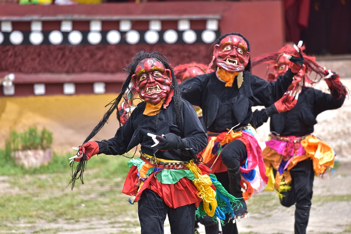 Mask Dance (Cham) Festival in Huiyuan Temple